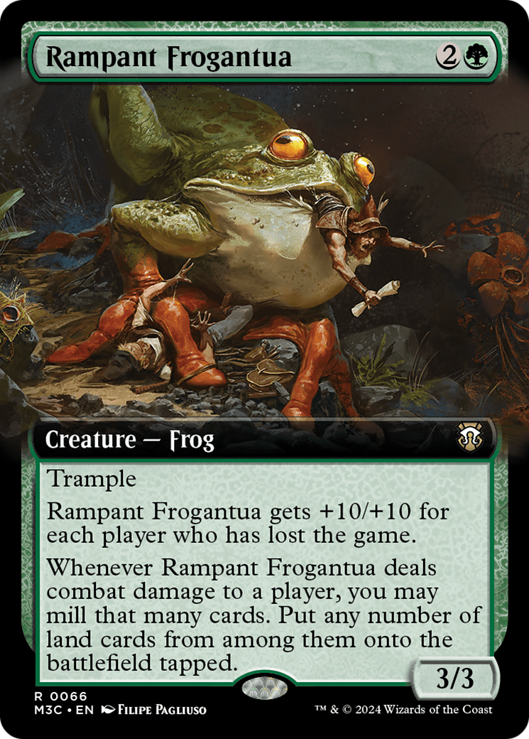 Rampant Frogantua (Extended Art) (Ripple Foil) [Modern Horizons 3 Commander] | Exor Games New Glasgow