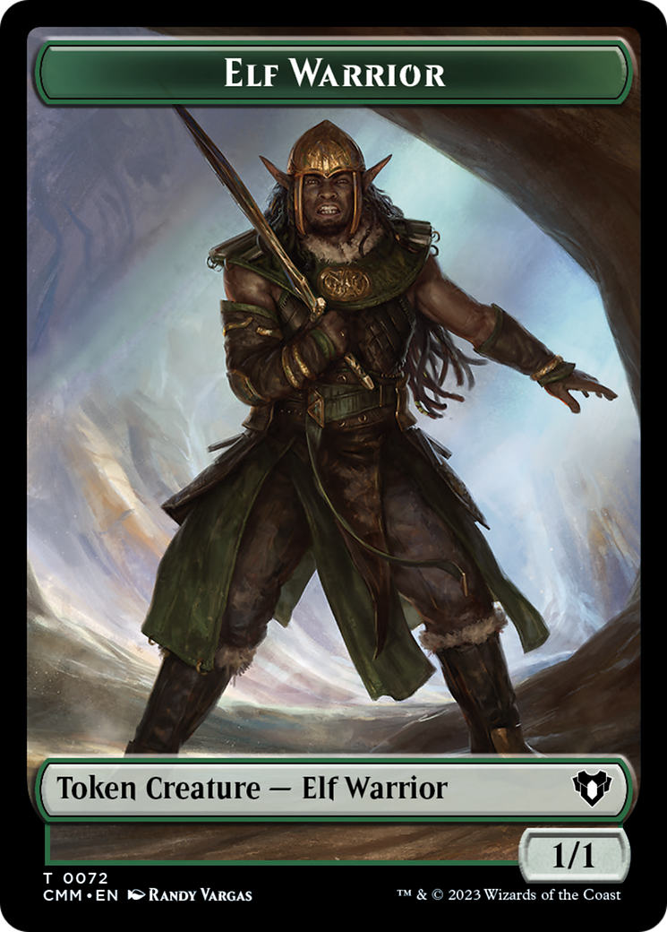 Elf Warrior // Cleric Double-Sided Token [Commander Masters Tokens] | Exor Games New Glasgow