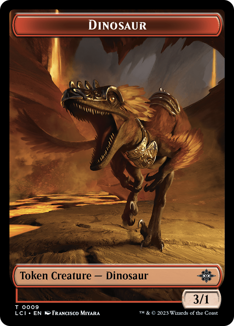 Dinosaur Token (0009) [The Lost Caverns of Ixalan Tokens] | Exor Games New Glasgow