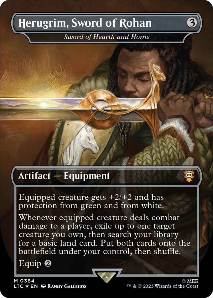 Herugrim, Sword of Rohan - Sword of Hearth and Home (Surge Foil Realms and Relics) [The Lord of the Rings: Tales of Middle-Earth Commander] | Exor Games New Glasgow