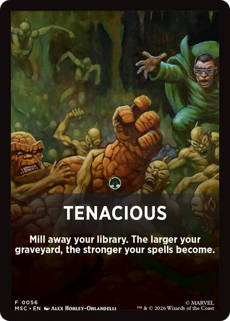 Tenacious Theme Card [Marvel Super Heroes Commander] | Exor Games New Glasgow