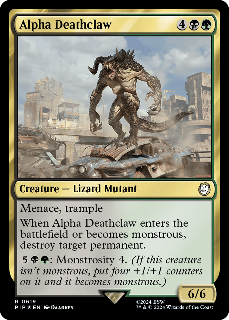 Alpha Deathclaw (Surge Foil) [Fallout] | Exor Games New Glasgow