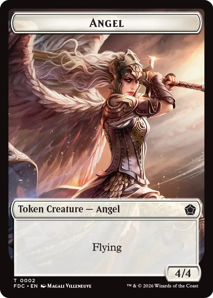 Angel (0001) // Angel (0002) Double-Sided Token [Foundations Commander Tokens] | Exor Games New Glasgow