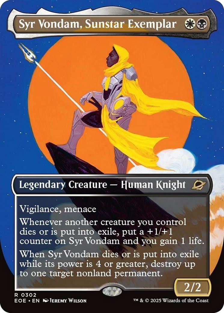 Syr Vondam, Sunstar Exemplar (Borderless) [Edge of Eternities] | Exor Games New Glasgow