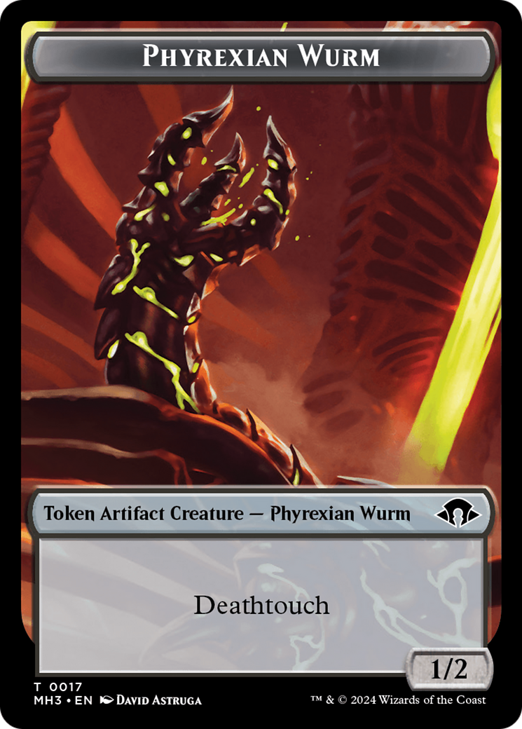 Phyrexian Wurm Token (0017) [Modern Horizons 3 Tokens] | Exor Games New Glasgow