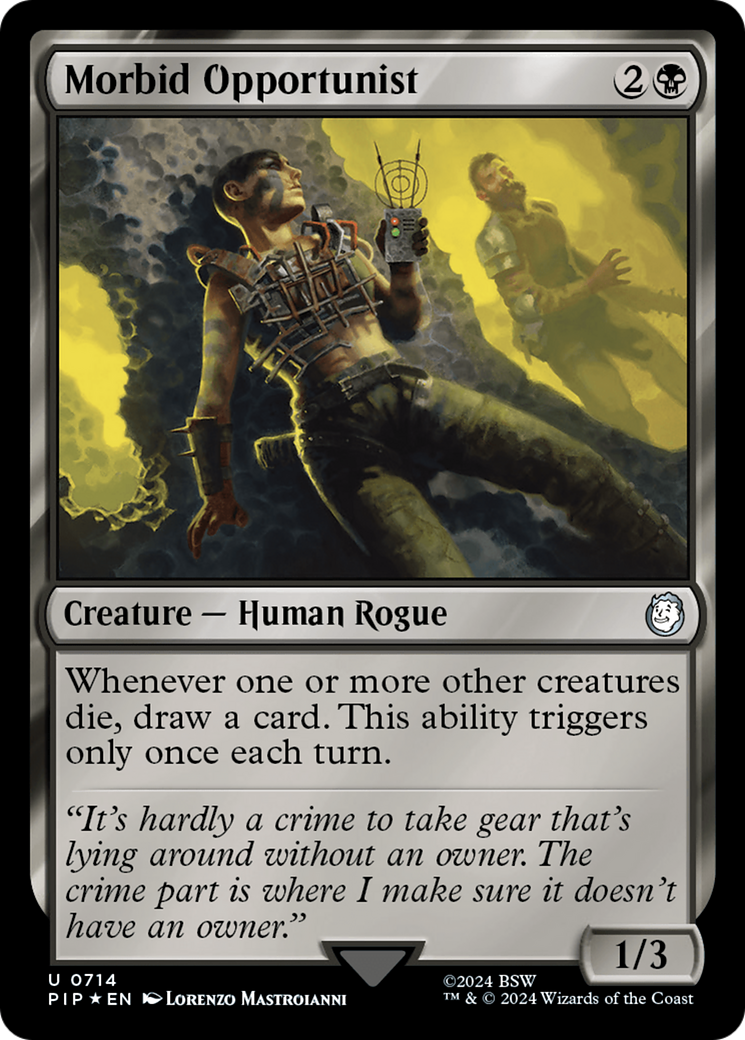 Morbid Opportunist (Surge Foil) [Fallout] | Exor Games New Glasgow