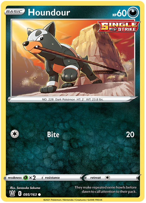 Houndour (095/163) [Sword & Shield: Battle Styles] | Exor Games New Glasgow