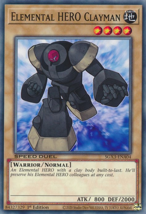 Elemental HERO Clayman [SGX3-ENA04] Common | Exor Games New Glasgow