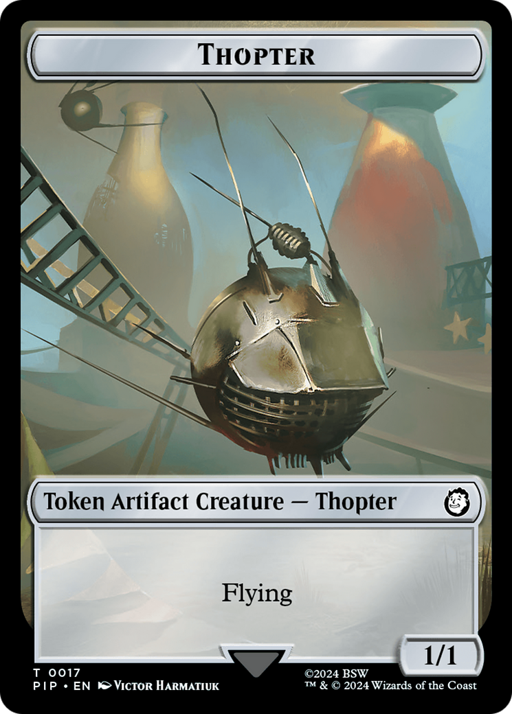 Junk // Thopter Double-Sided Token [Fallout Tokens] | Exor Games New Glasgow