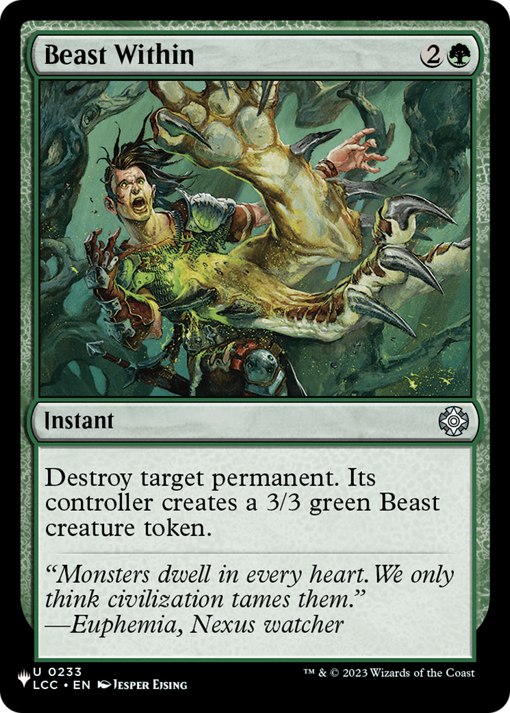 Beast Within (LCC) [The List] | Exor Games New Glasgow