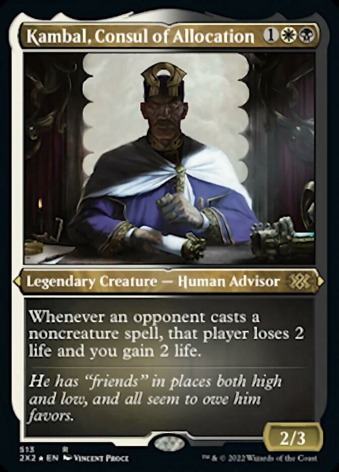 Kambal, Consul of Allocation (Foil Etched) [Double Masters 2022] | Exor Games New Glasgow