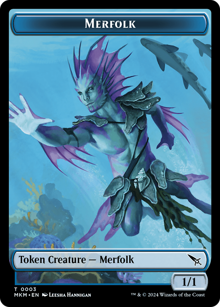 Thopter (0020) // Merfolk Double-Sided Token [Murders at Karlov Manor Tokens] | Exor Games New Glasgow