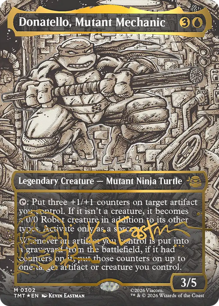 Donatello, Mutant Mechanic (Borderless) (Gold-Stamped Signature) [Teenage Mutant Ninja Turtles] | Exor Games New Glasgow
