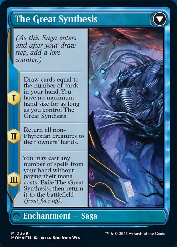 Jin-Gitaxias // The Great Synthesis (Borderless Alternate Art) [March of the Machine] | Exor Games New Glasgow