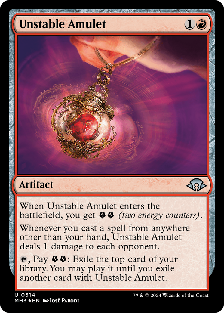 Unstable Amulet (Ripple Foil) [Modern Horizons 3] | Exor Games New Glasgow