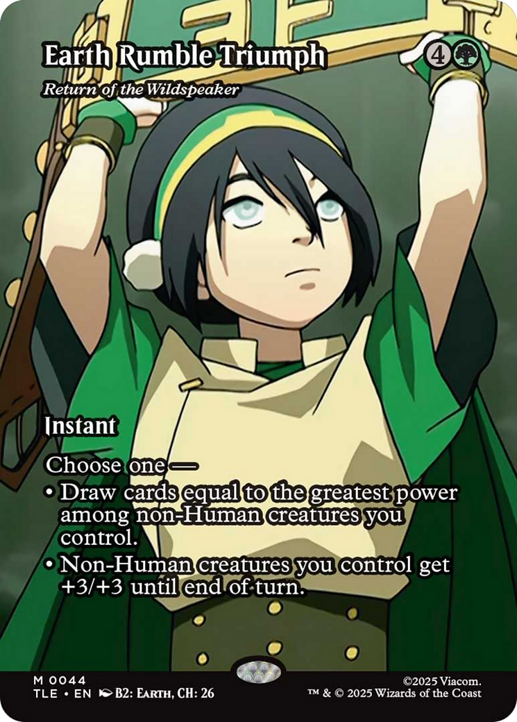 Earth Rumble Triumph - Return of the Wildspeaker (Borderless) [Avatar: The Last Airbender: Eternal-Legal] | Exor Games New Glasgow