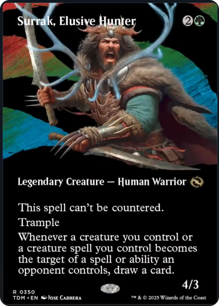 Surrak, Elusive Hunter (Borderless) [Tarkir: Dragonstorm] | Exor Games New Glasgow