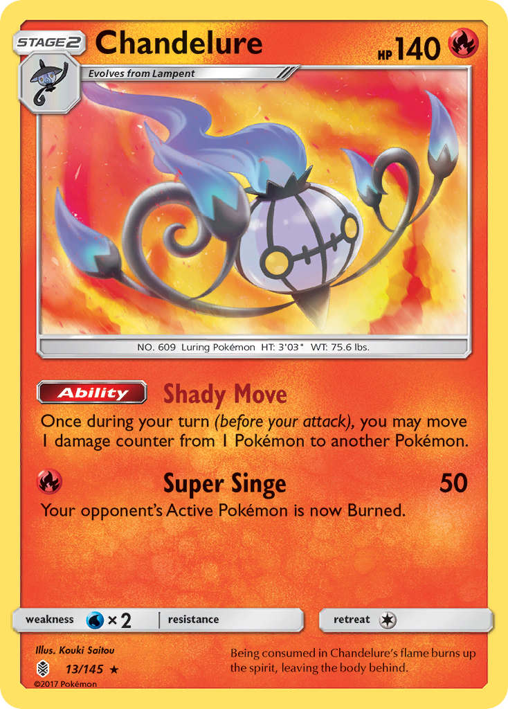 Chandelure (13/145) [Sun & Moon: Guardians Rising] | Exor Games New Glasgow