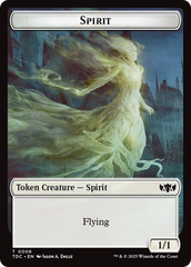Spirit // Treasure Double-Sided Token [Tarkir: Dragonstorm Commander Tokens] | Exor Games New Glasgow