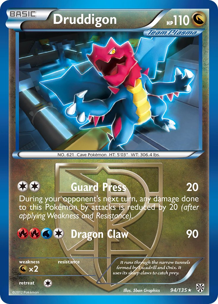 Druddigon (94/135) (Theme Deck Exclusive) [Black & White: Plasma Storm] | Exor Games New Glasgow