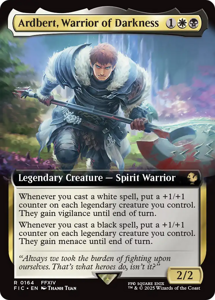 Ardbert, Warrior of Darkness (Extended Art) [FINAL FANTASY Commander] | Exor Games New Glasgow