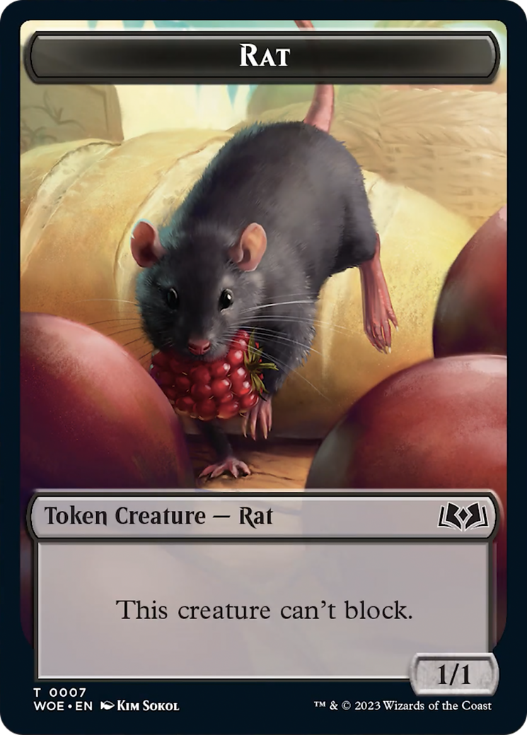 Rat Token [Wilds of Eldraine Tokens] | Exor Games New Glasgow