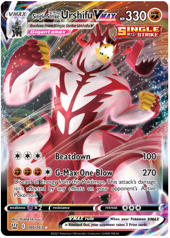 Single Strike Urshifu VMAX (086/163) (Jumbo Card) [Sword & Shield: Battle Styles] | Exor Games New Glasgow