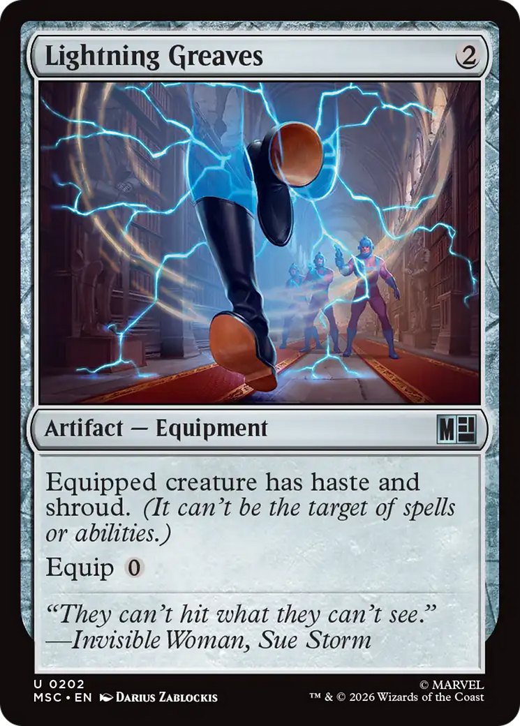 Lightning Greaves (Surge Foil) [Marvel Super Heroes Commander] | Exor Games New Glasgow