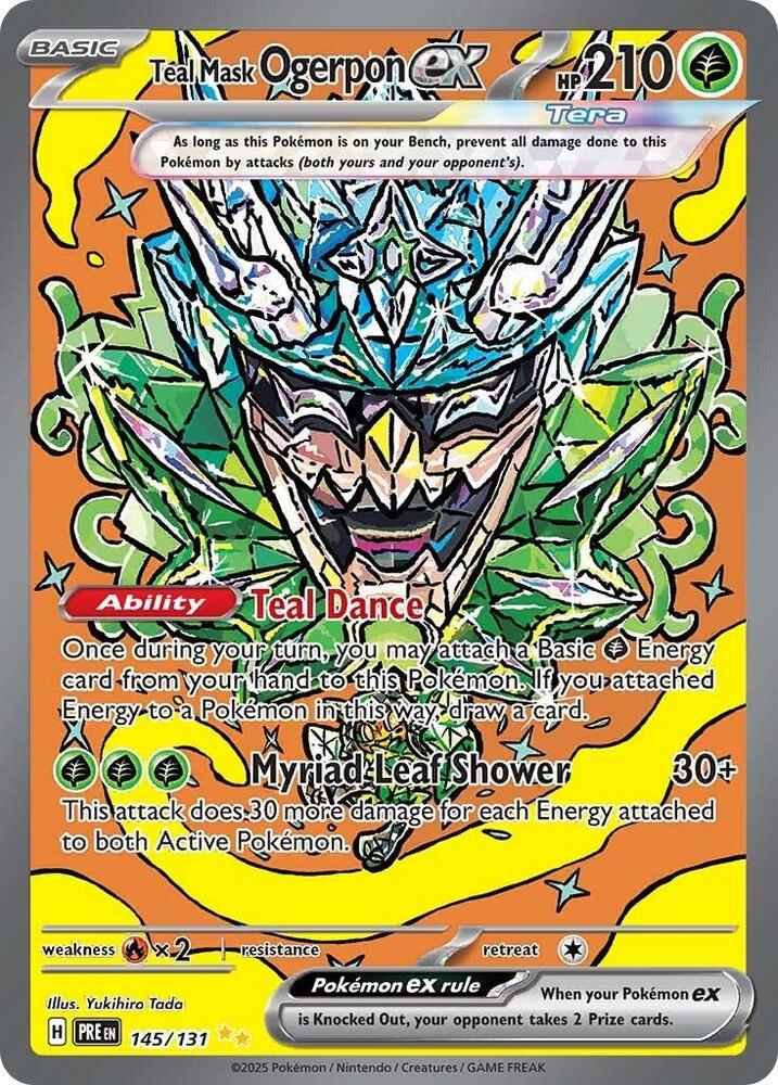 Teal Mask Ogerpon ex (145/131) [Scarlet & Violet: Prismatic Evolutions] | Exor Games New Glasgow