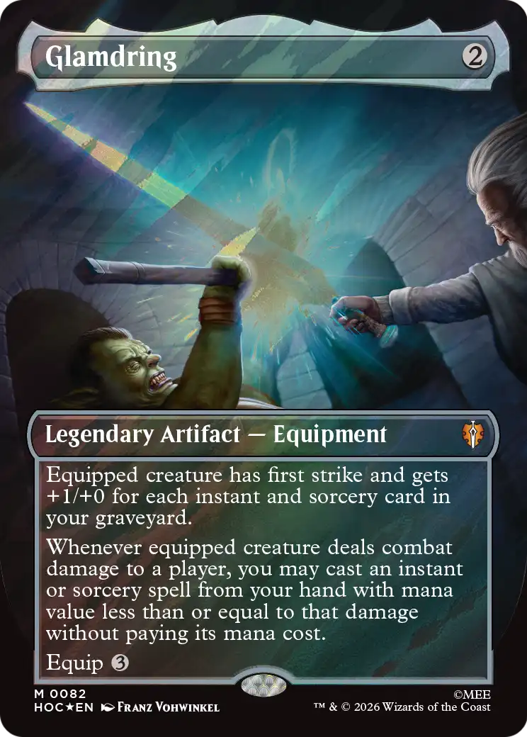 Glamdring (Borderless) (Surge Foil) [The Hobbit: Eternal-Legal] | Exor Games New Glasgow