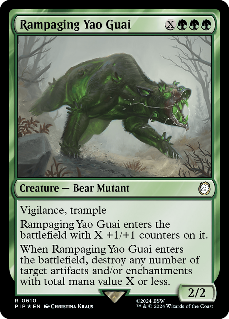 Rampaging Yao Guai (Surge Foil) [Fallout] | Exor Games New Glasgow