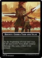 Bounty: Gorra Tash and Silas // Bounty Rules Double-Sided Token [Outlaws of Thunder Junction Commander Tokens] | Exor Games New Glasgow