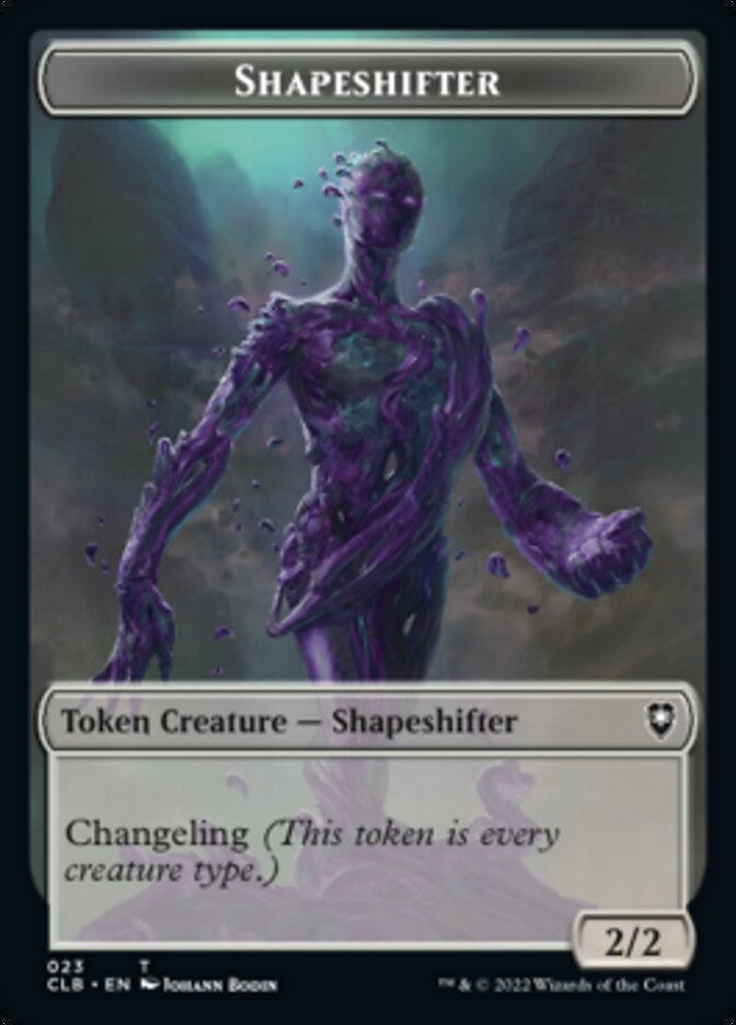 Kor Warrior // Shapeshifter (023) Double-Sided Token [Commander Legends: Battle for Baldur's Gate Tokens] | Exor Games New Glasgow