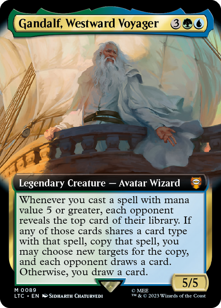 Gandalf, Westward Voyager (Extended Art) [The Lord of the Rings: Tales of Middle-Earth Commander] | Exor Games New Glasgow