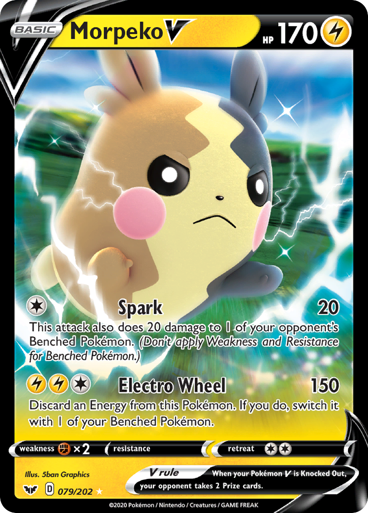 Morpeko V (079/202) [Sword & Shield: Base Set] | Exor Games New Glasgow