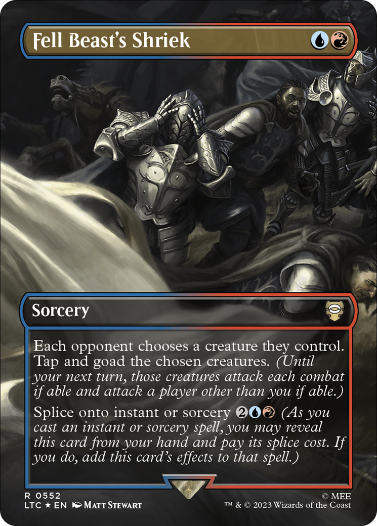Fell Beast's Shriek (Borderless) (Surge Foil) [The Lord of the Rings: Tales of Middle-Earth Commander] | Exor Games New Glasgow