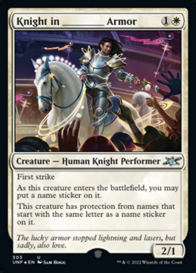 Knight in _____ Armor (Galaxy Foil) [Unfinity] | Exor Games New Glasgow