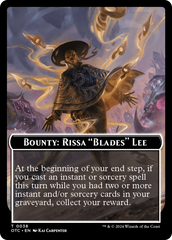 Bounty: Rissa "Blades" Lee // Bounty Rules Double-Sided Token [Outlaws of Thunder Junction Commander Tokens] | Exor Games New Glasgow