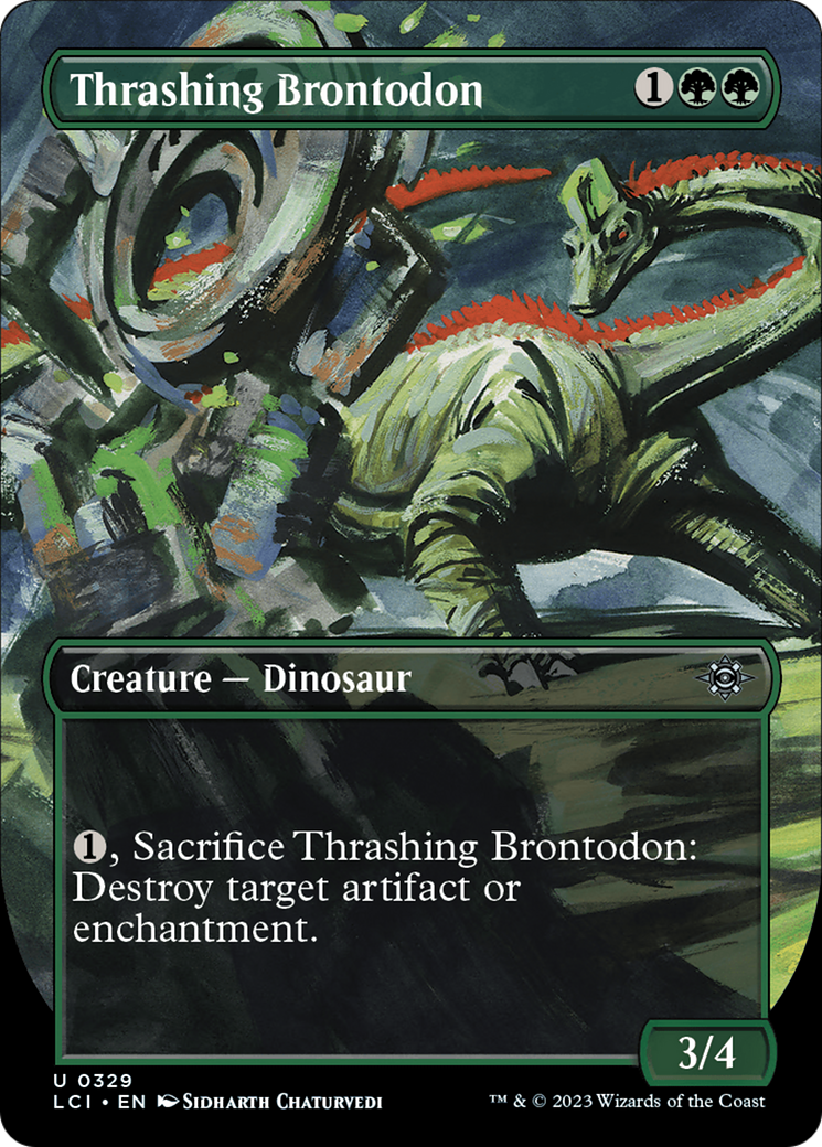 Thrashing Brontodon (Borderless) [The Lost Caverns of Ixalan] | Exor Games New Glasgow