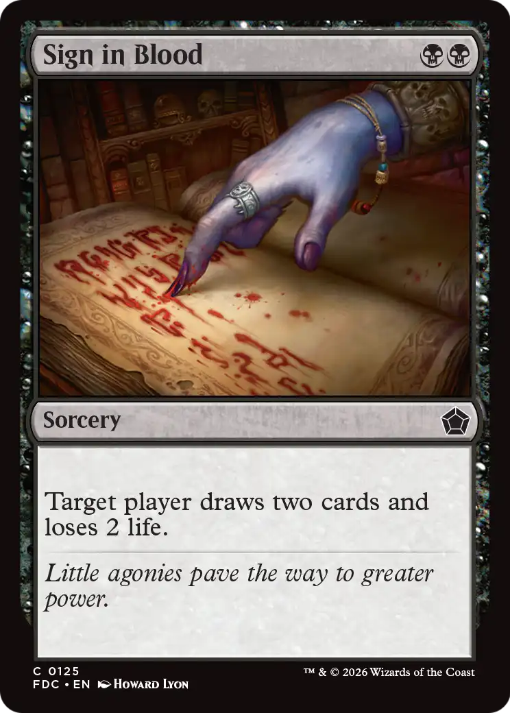 Sign in Blood [Foundations Commander] | Exor Games New Glasgow