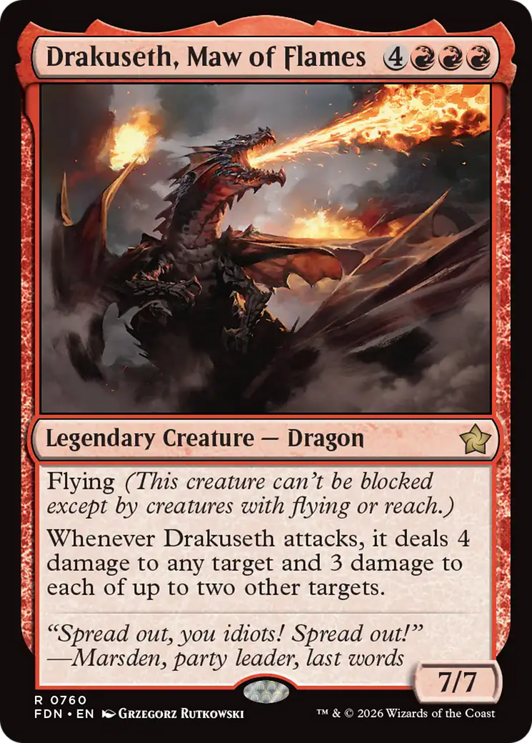 Drakuseth, Maw of Flames (0760) [Foundations] | Exor Games New Glasgow