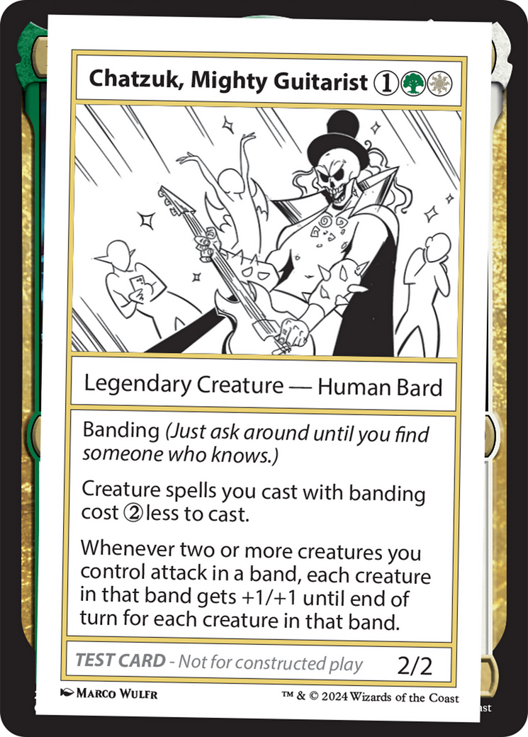 Chatzuk, Mighty Guitarist [Mystery Booster 2 Playtest Cards] | Exor Games New Glasgow