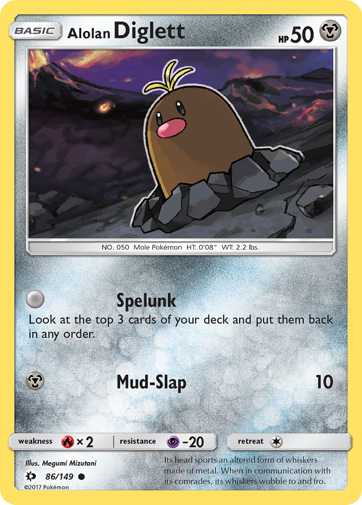 Alolan Diglett (86/149) [Sun & Moon: Base Set] | Exor Games New Glasgow