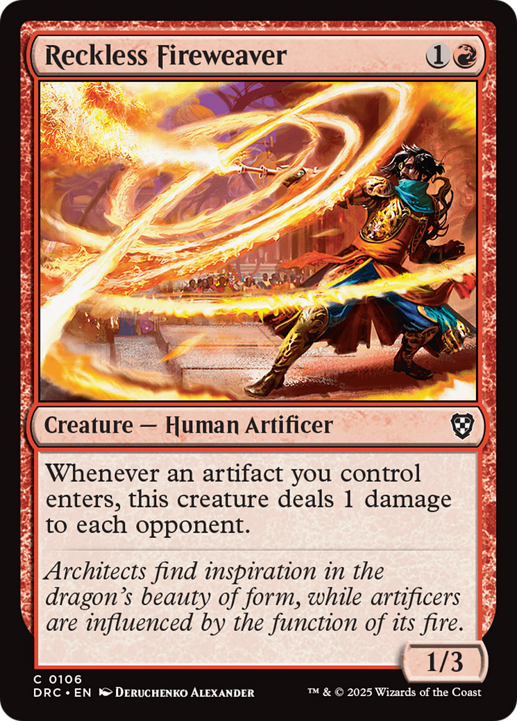 Reckless Fireweaver [Aetherdrift Commander] | Exor Games New Glasgow