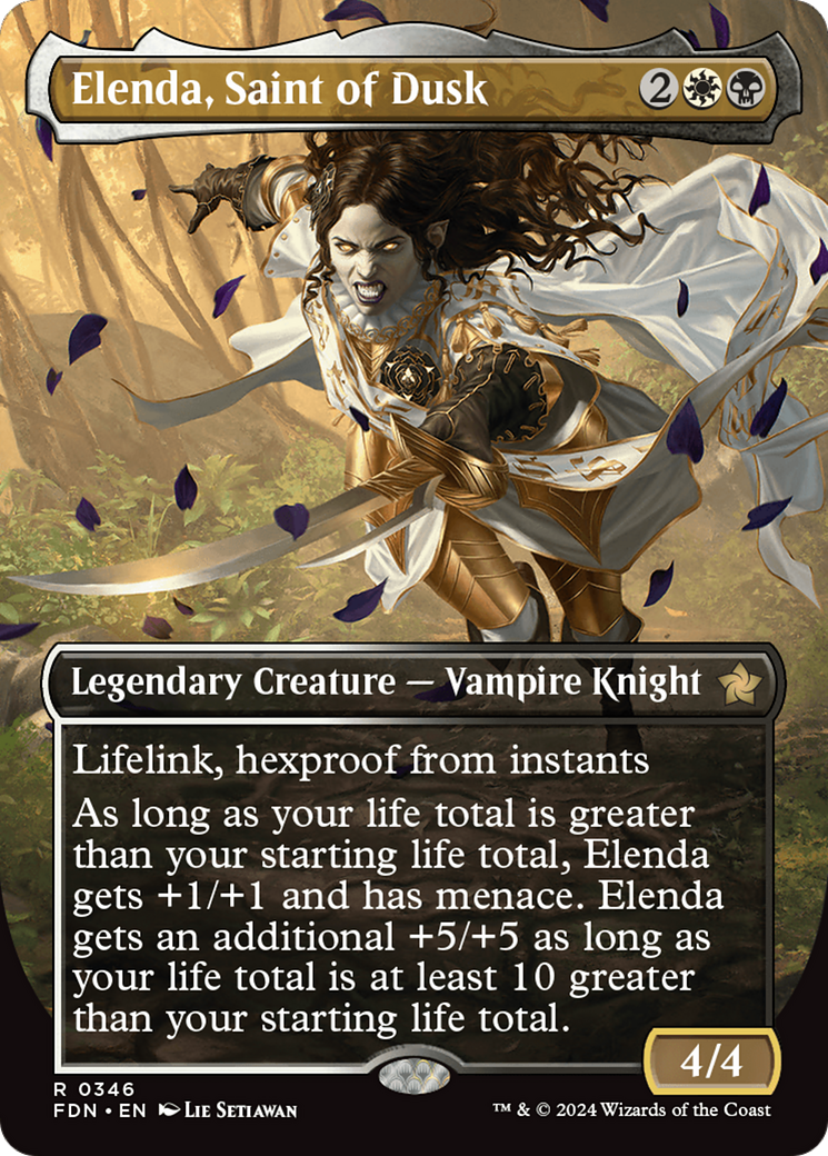 Elenda, Saint of Dusk (Borderless) [Foundations] | Exor Games New Glasgow