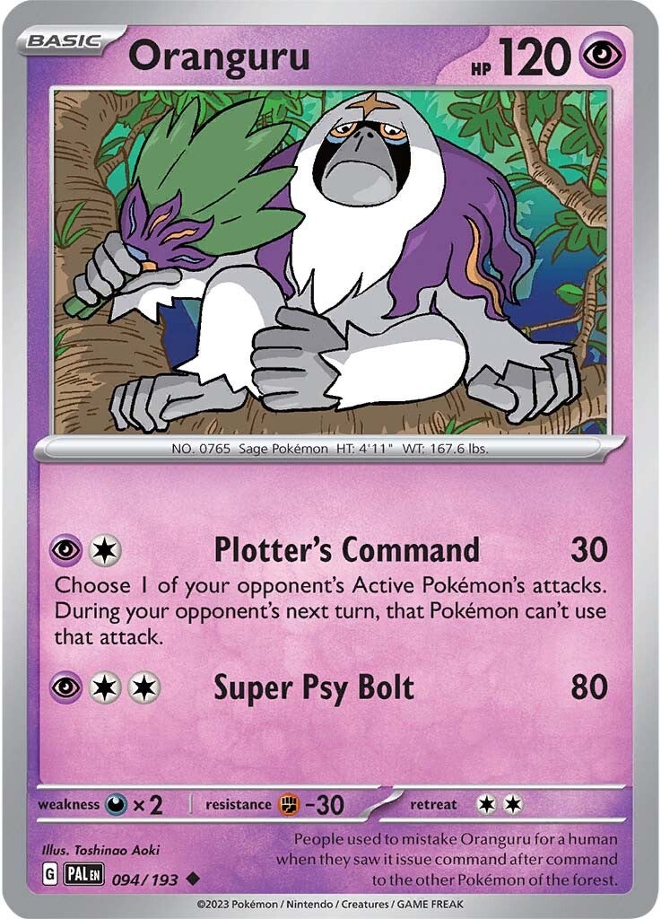 Oranguru (094/193) [Scarlet & Violet: Paldea Evolved] | Exor Games New Glasgow