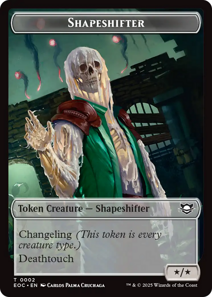 Shapeshifter // Golem (0013) Double-Sided Token [Edge of Eternities Commander Tokens] | Exor Games New Glasgow