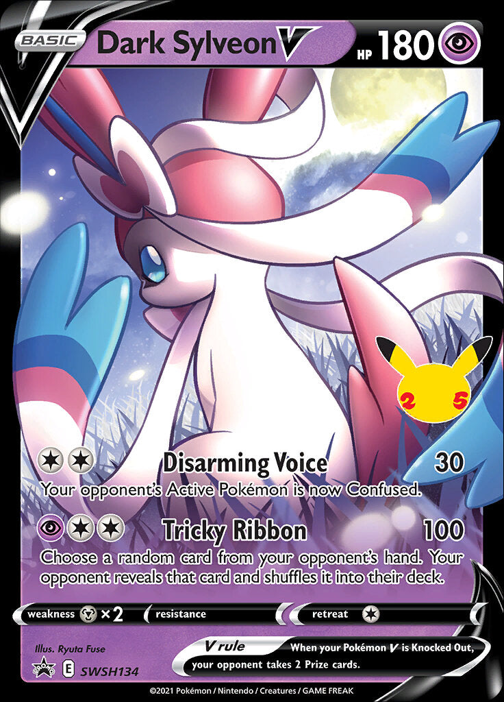 Dark Sylveon V (SWSH134) (Celebrations) [Sword & Shield: Black Star Promos] | Exor Games New Glasgow