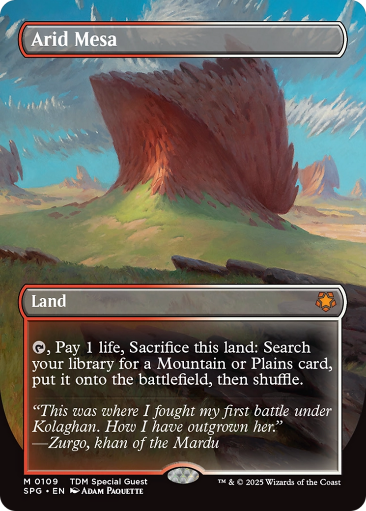 Arid Mesa (Borderless) [Tarkir: Dragonstorm Special Guests] | Exor Games New Glasgow