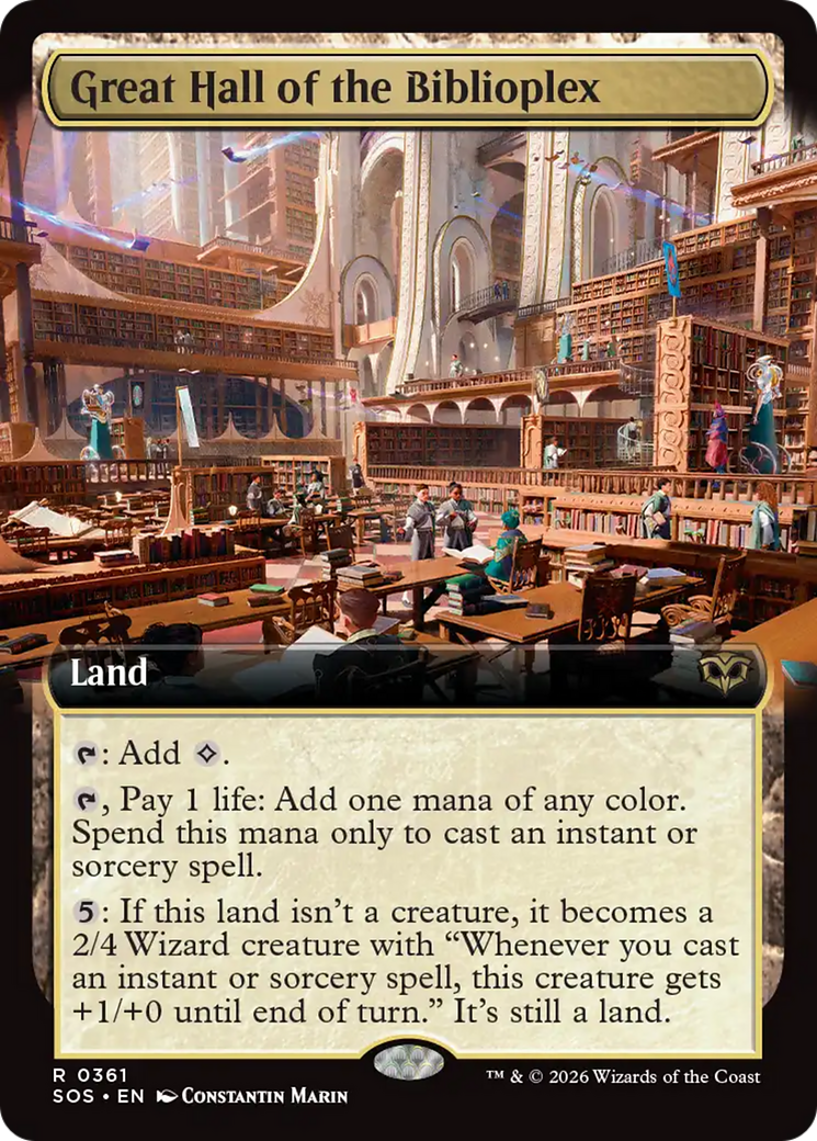 Great Hall of the Biblioplex (Extended Art) [Secrets of Strixhaven] | Exor Games New Glasgow